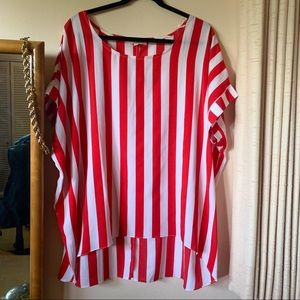 Umgee Striped High Low Top